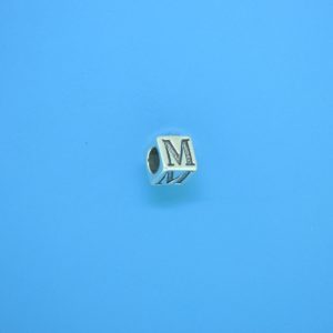 1308 - 4.5mm Sterling Silver Alphabet - M 1308 - 4.5mm Sterling Silver Alphabet - M