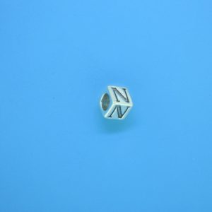 1308 - 4.5mm Sterling Silver Alphabet - N 1308 - 4.5mm Sterling Silver Alphabet - N