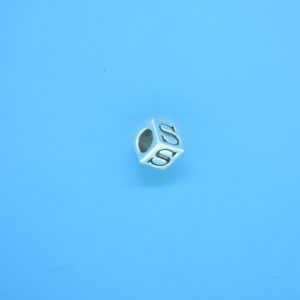 1308 - 4.5mm Sterling Silver Alphabet - S 1308 - 4.5mm Sterling Silver Alphabet - S