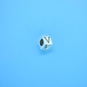 1308 - 4.5mm Sterling Silver Alphabet - V 1308 - 4.5mm Sterling Silver Alphabet - V