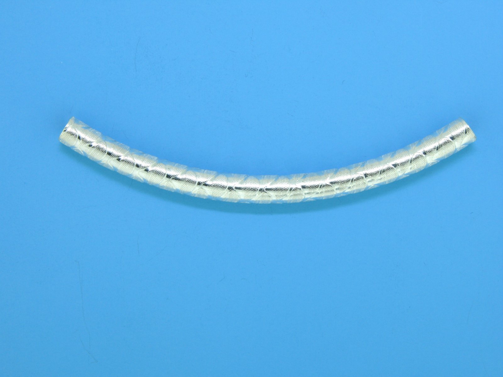 1429 - 5x64mm Sterling Silver Curved Tube 1429 - 5x64mm Sterling Silver Curved Tube