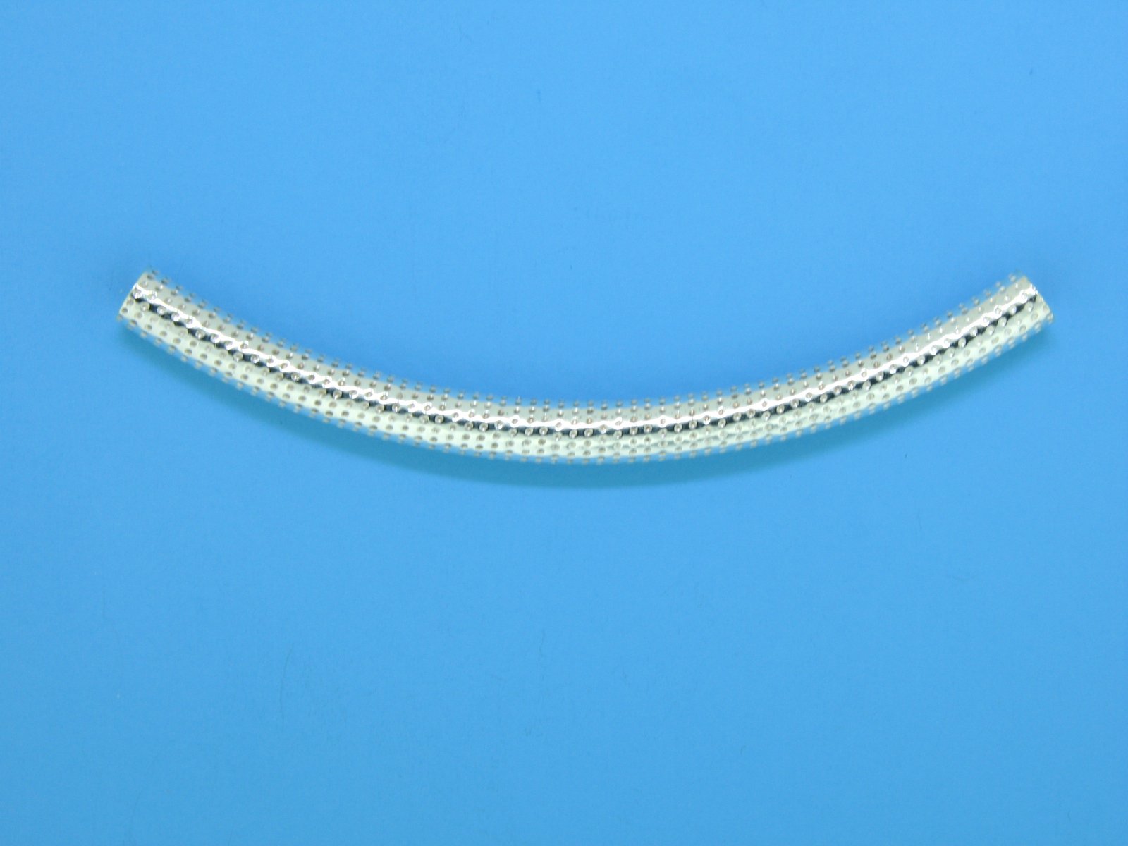 1433 - 5x64mm Sterling Silver Curved Tube 1433 - 5x64mm Sterling Silver Curved Tube