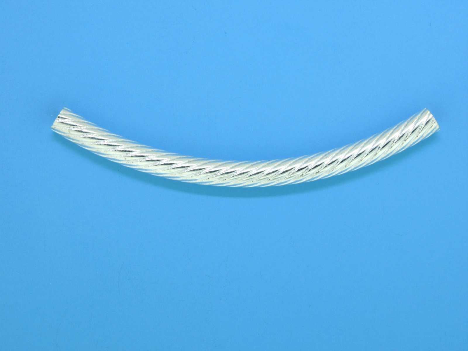 1434 - 5x64mm Sterling Silver Curved Tube 1434 - 5x64mm Sterling Silver Curved Tube