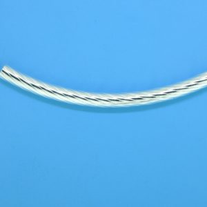 1435 - 5x64mm Sterling Silver Curved Tube 1435 - 5x64mm Sterling Silver Curved Tube
