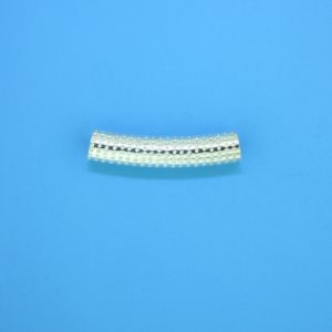 1479 - 23mm Sterling Silver Curved Tube 1479 - 23mm Sterling Silver Curved Tube