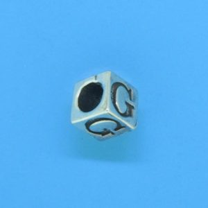 1310 - 6.5mm Sterling Silver Alphabet - G 1310 - 6.5mm Sterling Silver Alphabet - G