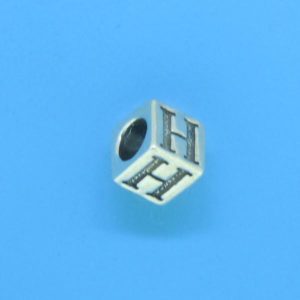 1310 - 6.5mm Sterling Silver Alphabet - H 1310 - 6.5mm Sterling Silver Alphabet - H