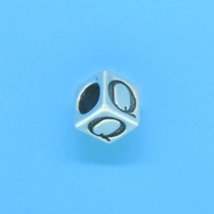 1310 - 6.5mm Sterling Silver Alphabet - Q 1310 - 6.5mm Sterling Silver Alphabet - Q
