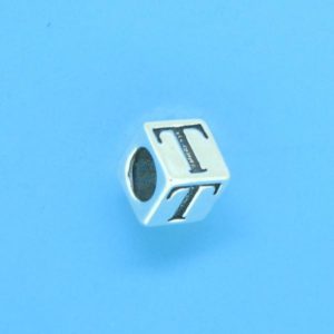 1310 - 6.5mm Sterling Silver Alphabet - T 1310 - 6.5mm Sterling Silver Alphabet - T
