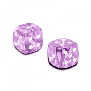 9301 - 5x5mm Transparent Small Dice Bead - Purple 9301 - 5x5mm Transparent Small Dice Bead - Purple