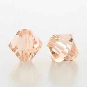 5301/5328 - 6mm Swarovski Bicone Crystal Bead - Light Peach 5301/5328 - 6mm Swarovski Bicone Crystal Bead - Light Peach