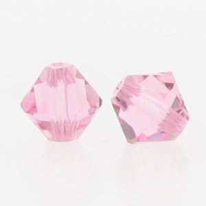 5301/5328 - 6mm Swarovski Bicone Crystal Bead - Light Rose 5301/5328 - 6mm Swarovski Bicone Crystal Bead - Light Rose