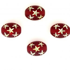 9021 - 13x10mm Gold Star Beads (Oval) - Siam