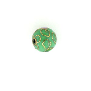 6005C - 5mm Round Cloisonne Bead - Light Green 6005C - 5mm Round Cloisonne Bead - Light Green