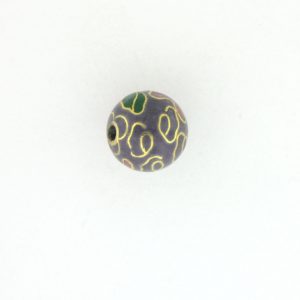 6006C - 6mm Round Cloisonne Bead - Purple 6006C - 6mm Round Cloisonne Bead - Purple