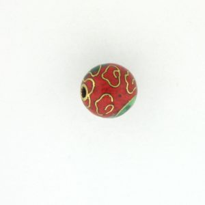 6008C - 8mm Round Cloisonne Bead - Red 6008C - 8mm Round Cloisonne Bead - Red