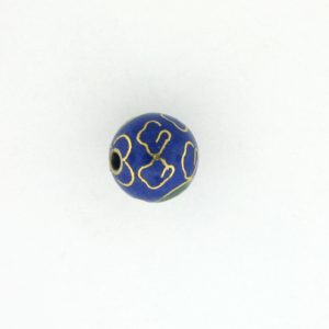 6014C - 14mm Round Cloisonne Bead - Blue 6014C - 14mm Round Cloisonne Bead - Blue