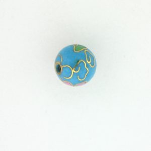 6014C - 14mm Round Cloisonne Bead - Turquoise 6014C - 14mm Round Cloisonne Bead - Turquoise