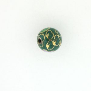 6020C - 20mm Round Cloisonne Bead - Green 6020C - 20mm Round Cloisonne Bead - Green