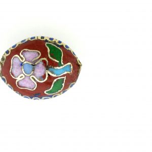 7015C - 15mm Flat Oval Cloisonne Bead - Brown 7015C - 15mm Flat Oval Cloisonne Bead - Brown