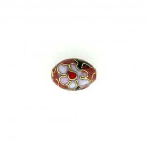 7311C - 11x9mm Oval Cloisonne Bead - Brown 7311C - 11x9mm Oval Cloisonne Bead - Brown