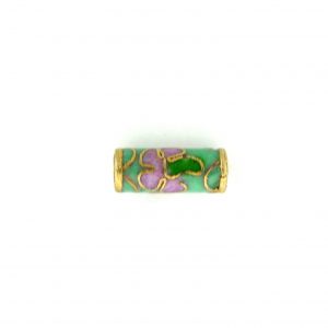 7706C - 10x4mm Tube Cloisonne Bead - Light Green 7706C - 10x4mm Tube Cloisonne Bead - Light Green