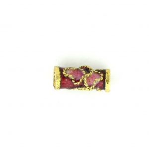 7707CW - 10x4mm Tube Cloisonne Bead - Brown 7707CW - 10x4mm Tube Cloisonne Bead - Brown