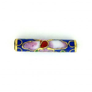 7709C - 20x4mm Tube Cloisonne Bead - Blue 7709C - 20x4mm Tube Cloisonne Bead - Blue