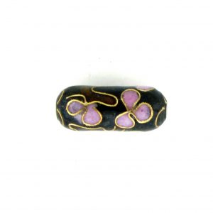 7715C - 15x6mm Tube Cloisonne Bead - Black 7715C - 15x6mm Tube Cloisonne Bead - Black