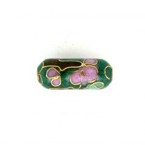 7715C - 15x6mm Tube Cloisonne Bead - Green 7715C - 15x6mm Tube Cloisonne Bead - Green