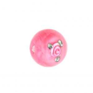 Round Floral Bead Bead 6406F - 6mm - Pink Round Floral Bead Bead 6406F - 6mm - Pink