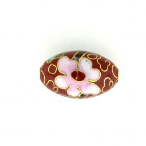 7920C - 20mm Oval Cloisonne Bead - Brown 7920C - 20mm Oval Cloisonne Bead - Brown