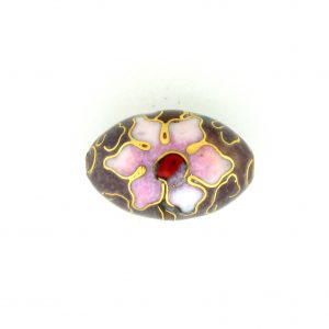 7920C - 20mm Oval Cloisonne Bead - Purple 7920C - 20mm Oval Cloisonne Bead - Purple