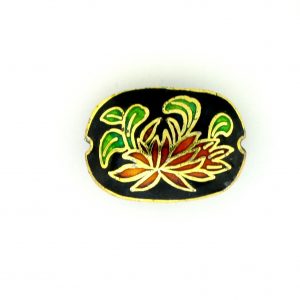 8001P - 20x14mm Flat Oval Porcelain Bead - Black 8001P - 20x14mm Flat Oval Porcelain Bead - Black