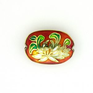 8001P - 20x14mm Flat Oval Porcelain Bead - Brown 8001P - 20x14mm Flat Oval Porcelain Bead - Brown