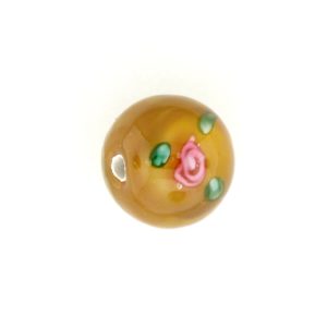 6410F - 10mm Round Floral Bead - Brown 6410F - 10mm Round Floral Bead - Brown