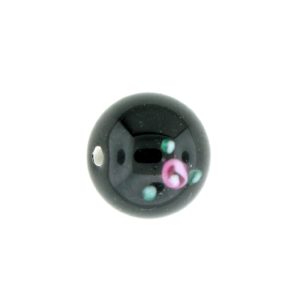 6410F - 10mm Round Floral Bead - Black 6410F - 10mm Round Floral Bead - Black