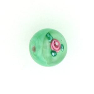 6410F - 10mm Round Floral Bead - Green 6410F - 10mm Round Floral Bead - Green