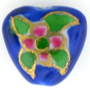 8002P - 14x12mm Flat Porcelain Bead - Blue 8002P - 14x12mm Flat Porcelain Bead - Blue