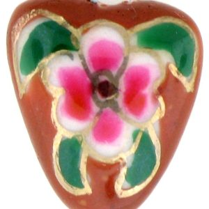 8002P - 14x12mm Flat Porcelain Bead - Brown 8002P - 14x12mm Flat Porcelain Bead - Brown