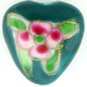 8002P - 14x12mm Flat Porcelain Bead - Green