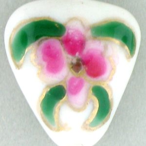 8002P - 14x12mm Flat Porcelain Bead - White