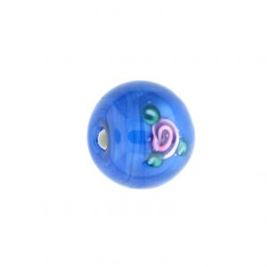 6410F - 10mm Round Floral Bead - Sapphire 6410F - 10mm Round Floral Bead - Sapphire