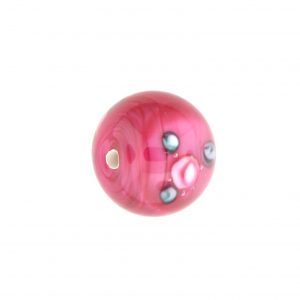6412F - 12mm Round Floral Bead - Cranberry 6412F - 12mm Round Floral Bead - Cranberry