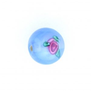 6412F - 12mm Round Floral Bead - Light Sapphire 6412F - 12mm Round Floral Bead - Light Sapphire