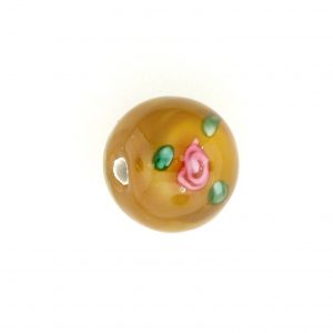 6414F - 14mm Round Floral Bead - Brown 6414F - 14mm Round Floral Bead - Brown