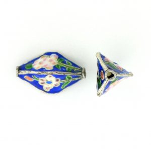 8150M - 17x10mm Fancy Metal Bead - Blue 8150M - 17x10mm Fancy Metal Bead - Blue