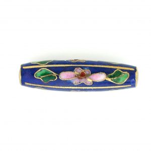 8201C - 32x8.5mm Tube Cloisonne Bead - Blue 8201C - 32x8.5mm Tube Cloisonne Bead - Blue
