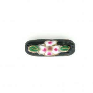 8203P - 20x6mm Tube Porcelain Bead - Black 8203P - 20x6mm Tube Porcelain Bead - Black