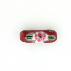 8203P - 20x6mm Tube Porcelain Bead - Red 8203P - 20x6mm Tube Porcelain Bead - Red